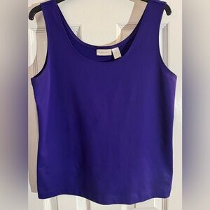 Chico's Women’s Purple Microfiber Stretch Layering Tank Top - Size 1/Medium
